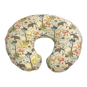 Boppy Baby Nursing Pillow with Woodland Forest Animal Cover – Gently Used